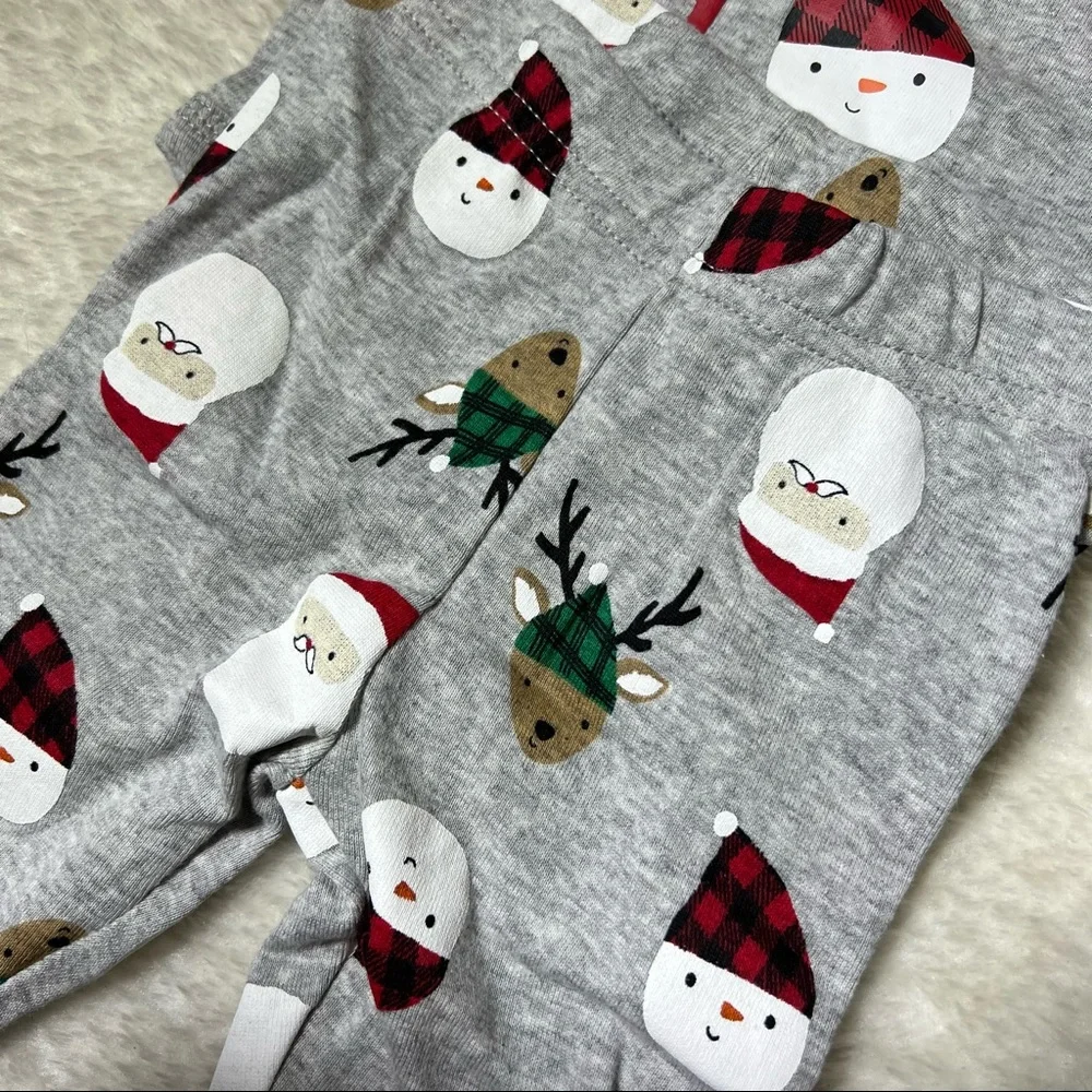 NWOT Just One You by Carters Gray Ho Ho Ho Christmas Body Suit and Pants Set - Picture 6 of 12